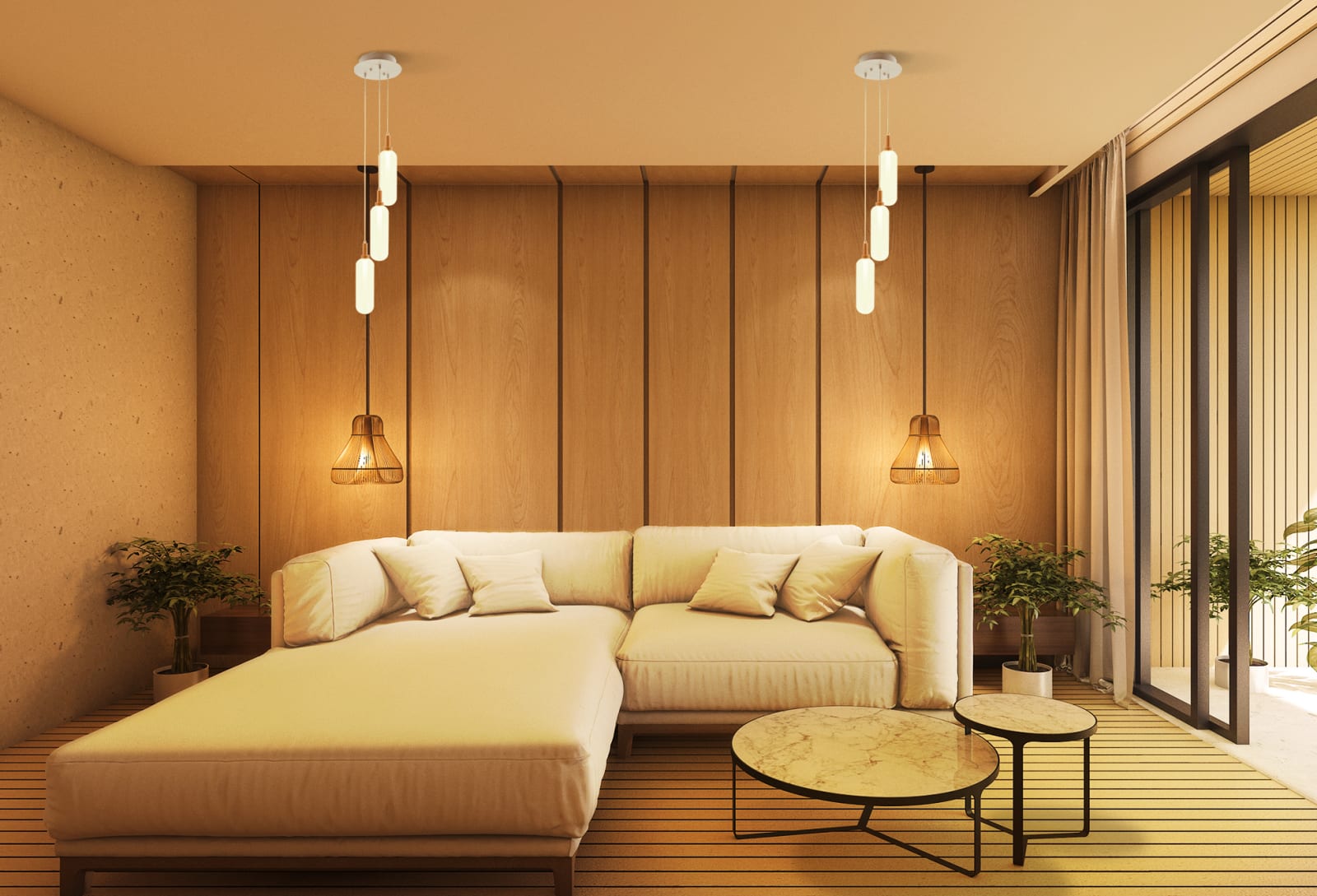 Glass Pendant LED Glass 3 Light Pendant — installation 7