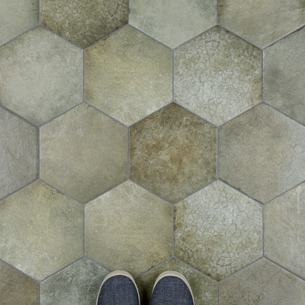 Sample – Heritage Hex Jungle Porcelain Floor and Wall Tile