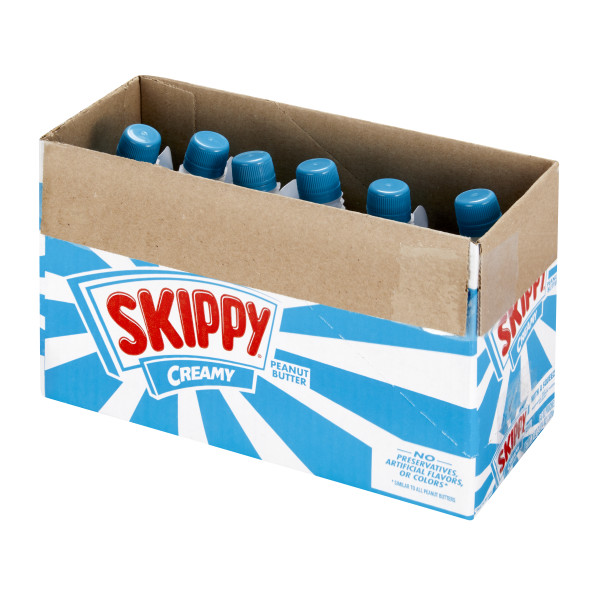 SKIPPY(r) Peanut Butter Squeeze Pack . C1RM - Front Right Open Case (Hi Res)