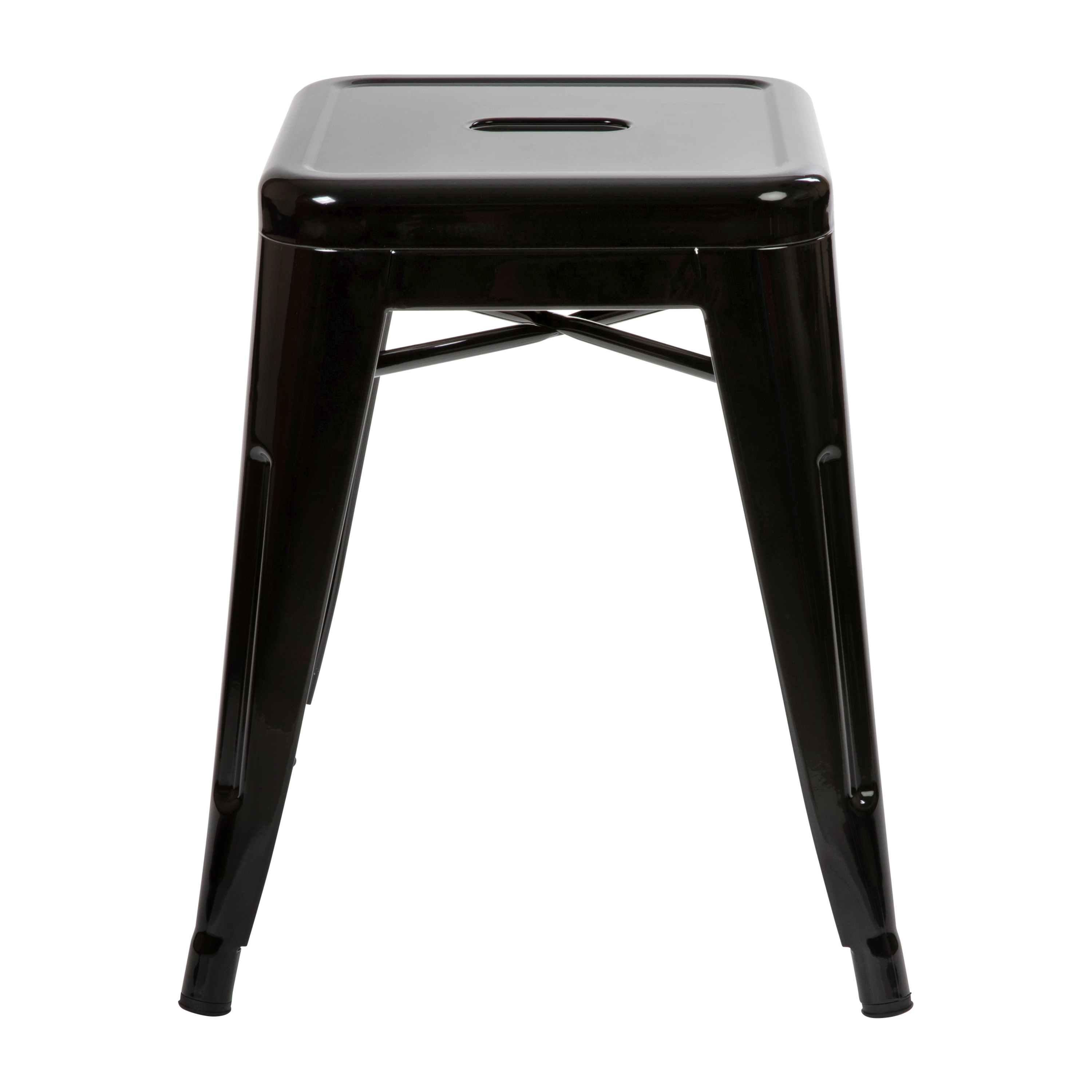 18" Table Height Stool, Stackable Backless Metal Indoor Dining Stool, Commerc... - Picture 8 of 114