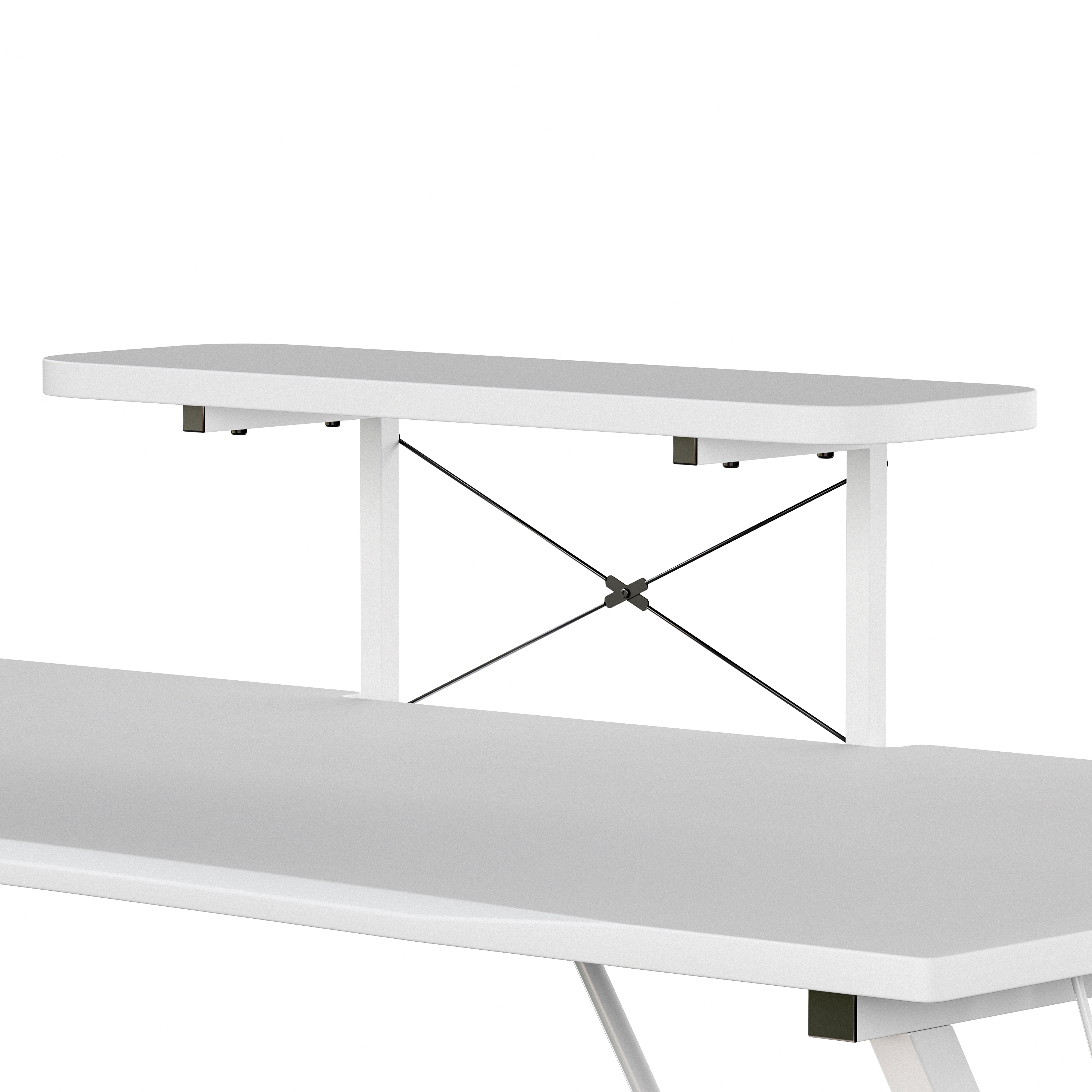 Portavasos de escritorio para juegos negro/blanco, gancho para auriculares, soporte para monitor - Imagen 12 de 24