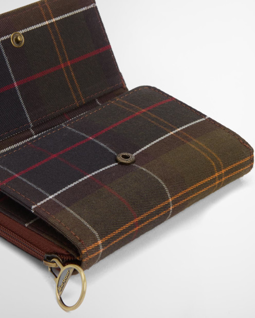 Rosa Leather French Purse Brown/Classic Tartan