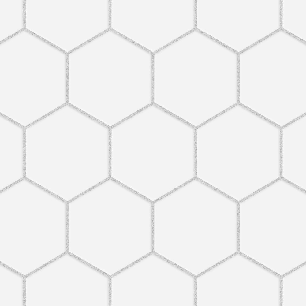 Sample – Metro Super 4″ Hex Matte White Porcelain Mosaic Tile