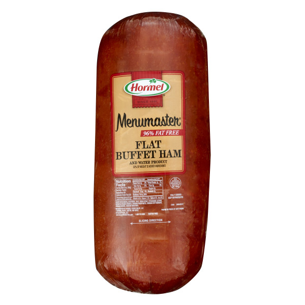 MENUMASTER(r) Flat Buffet Ham & Water, 96% FF, 2  pc . C1N1 - Front No Plunge In Package (Hi Res)