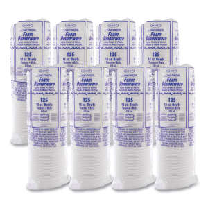 Dart, Concorde Foam Bowl, 10-12 oz, White