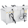 Double-well 208- to 240-volt 15-lb medium duty Cayenne® countertop deep fryer