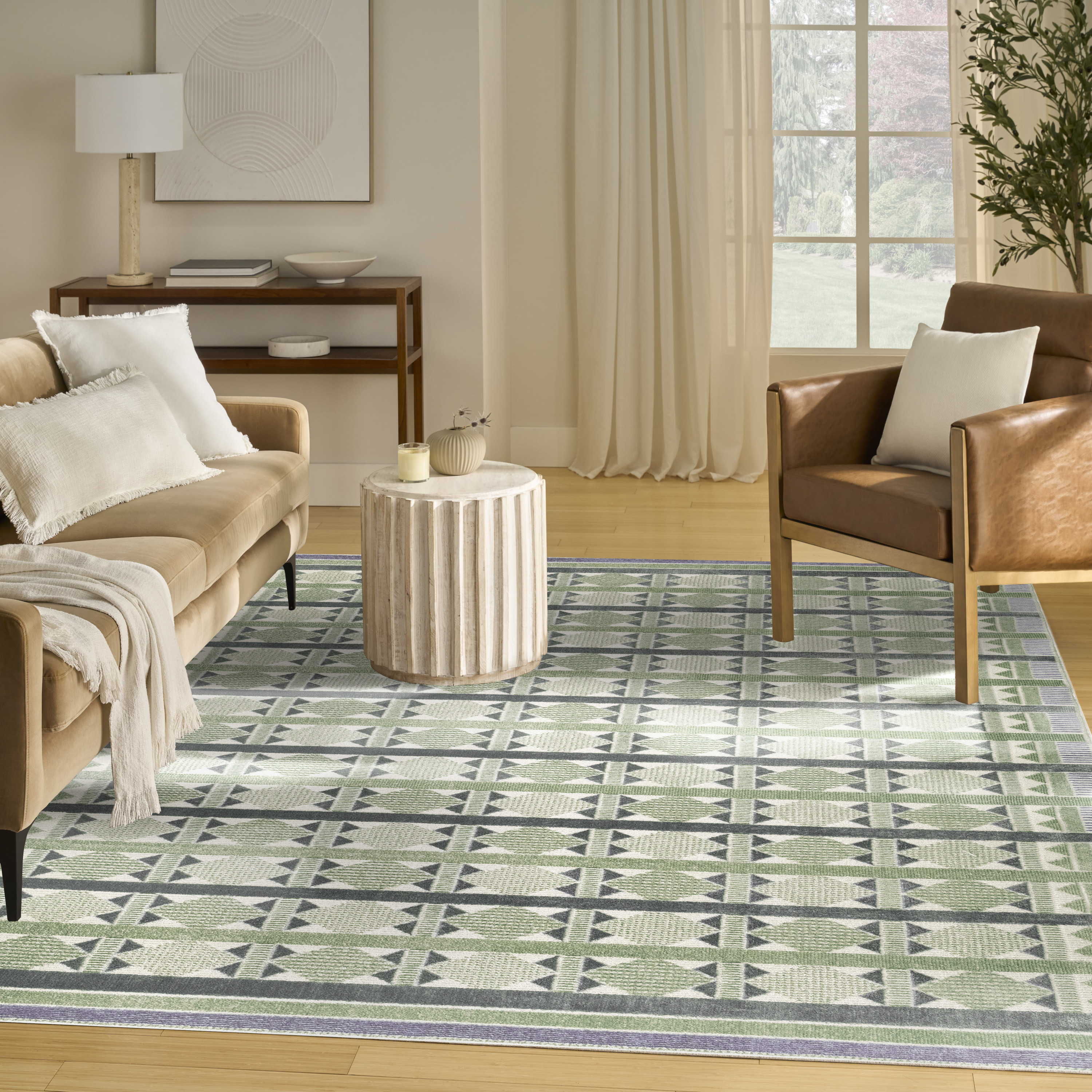 Nourison Nordic 8' x 10' Green Blue Modern Indoor Rug