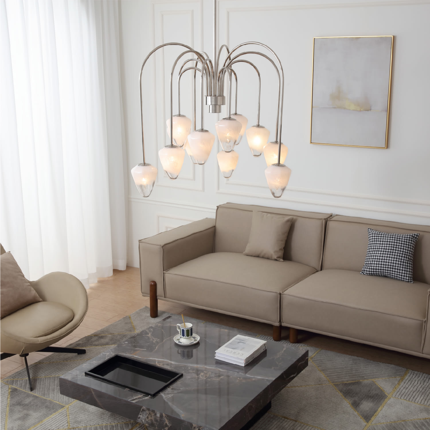 Nimbus 12 Light Chandelier — installation 2