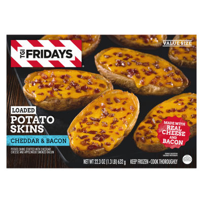 TGI Fridays Loaded Cheddar & Bacon Potato Skins Value Size, 22.3 oz Box