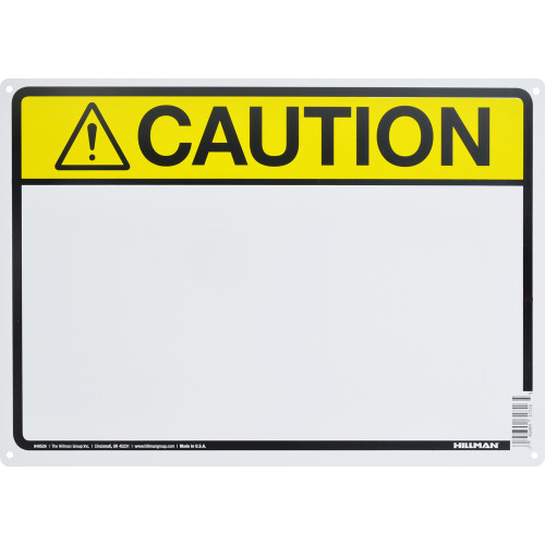 Aluminum Blank Caution Sign 10