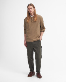 Barbour x Baracuta Henley Relaxed T-Shirt Tan