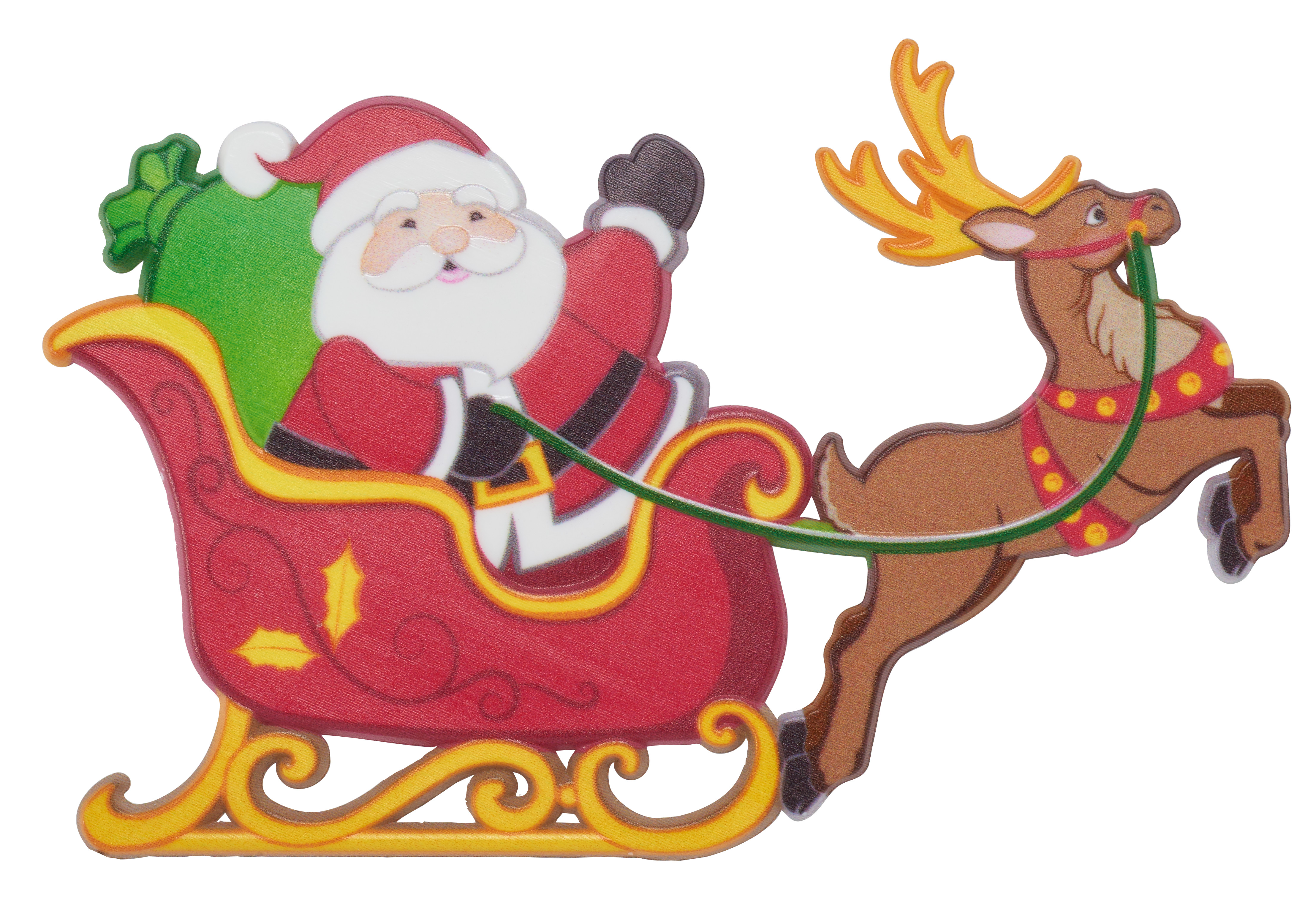 Santa and Reindeer | Layon | DecoPac
