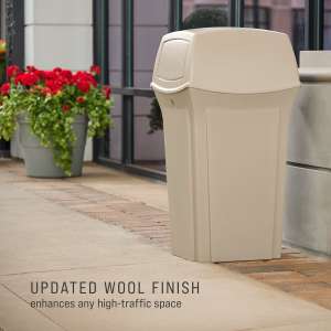 RUB843088BG, Rubbermaid Commercial,  Ranger Container with 2 Doors, 35 gal, Plastic, Beige