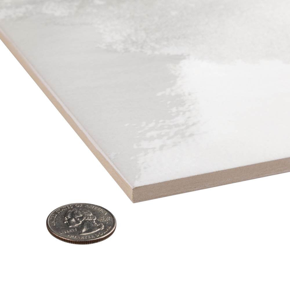 Kings Luxe Tradition Square White 7-7/8 in. x 15-3/4 in. Ceramic Wall Tile