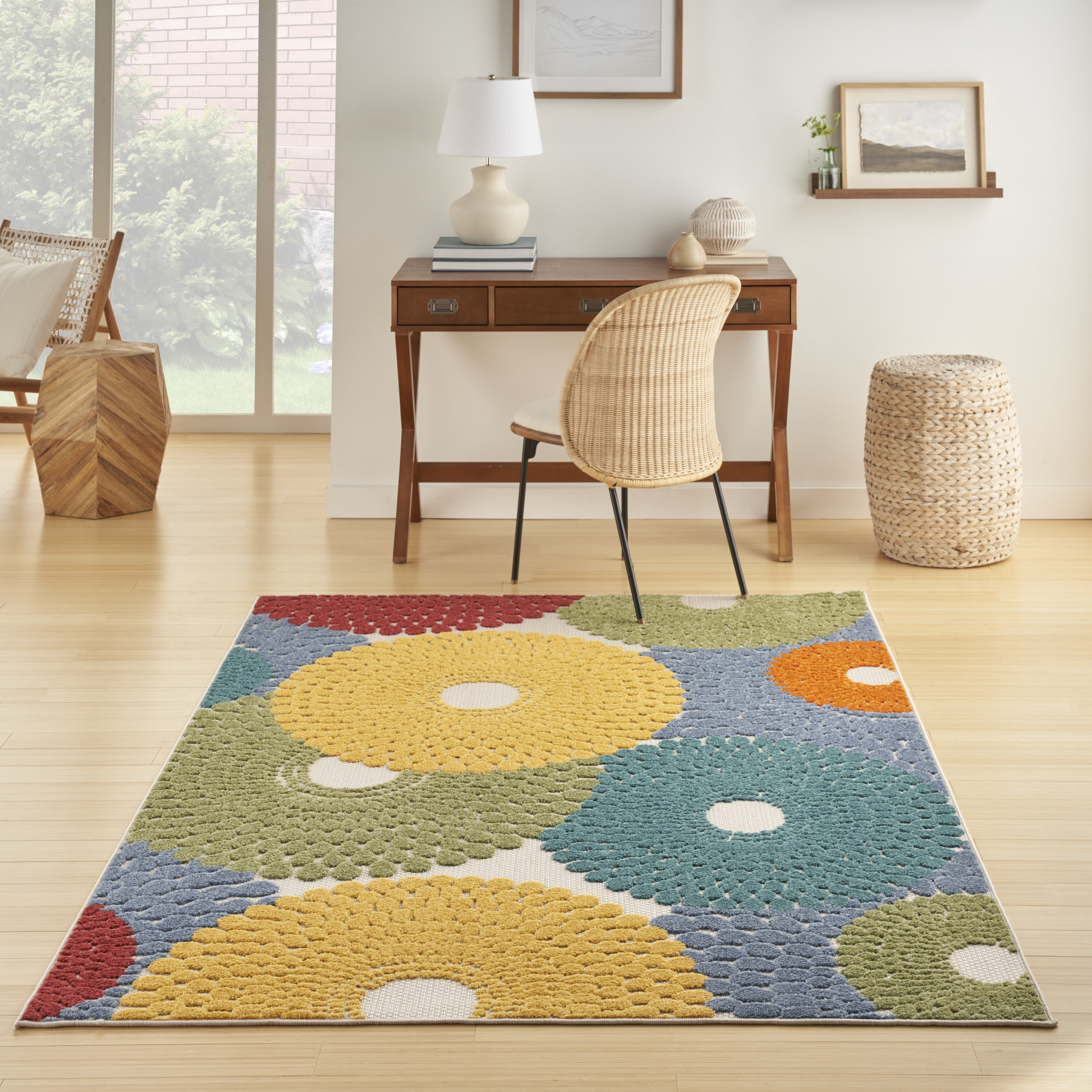 Nourison Aloha 6' x 9' Multicolor Modern Rug