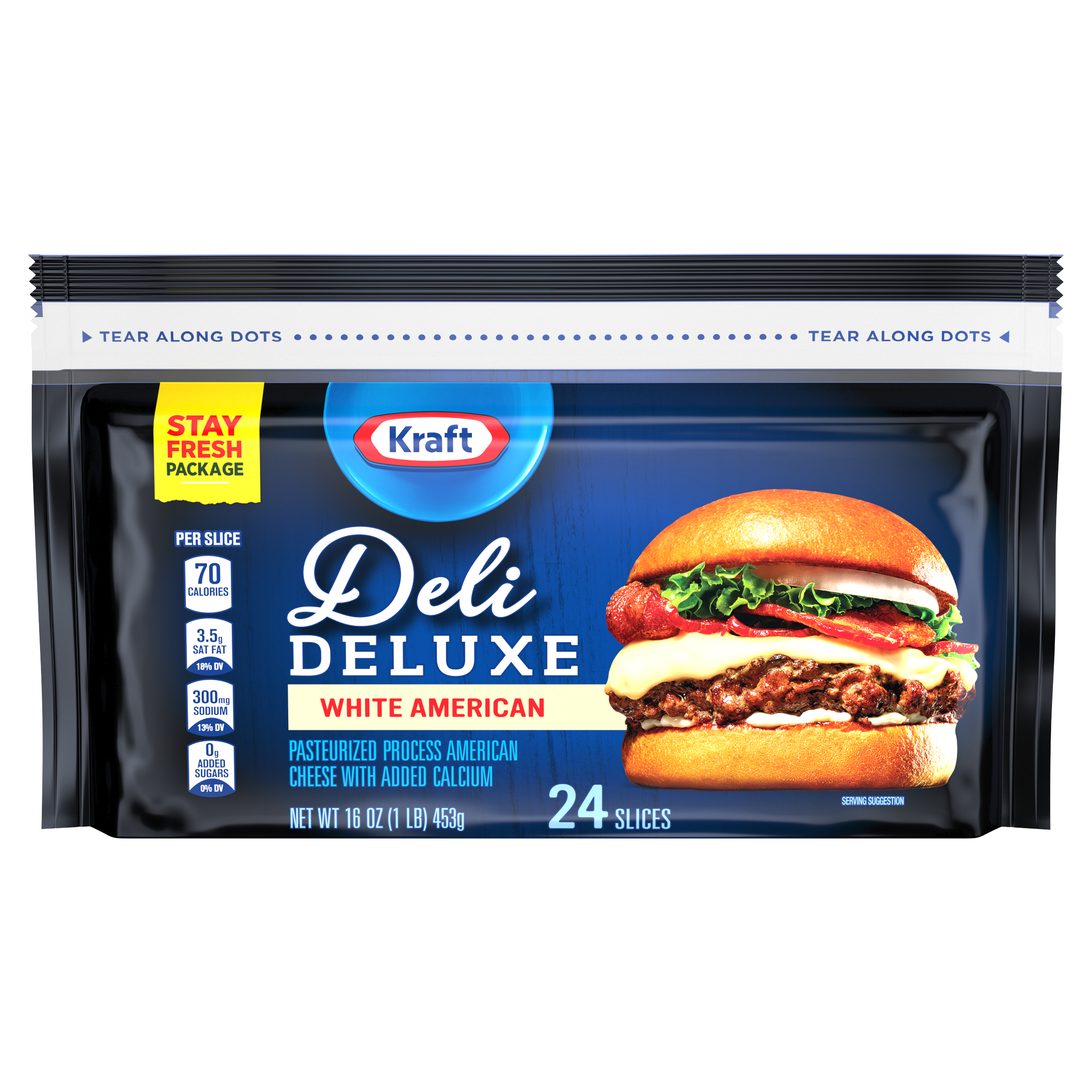 Deli Deluxe White American Cheese Slices