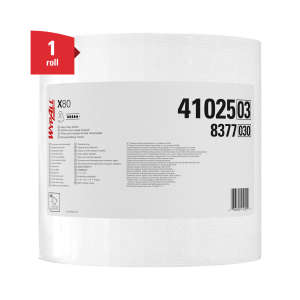 KIM41025, Kimberly Clark, WypAll PowerClean X80 Heavy Duty, 12.20"x12.40", Hydroentangled, Industrial Wipers, White