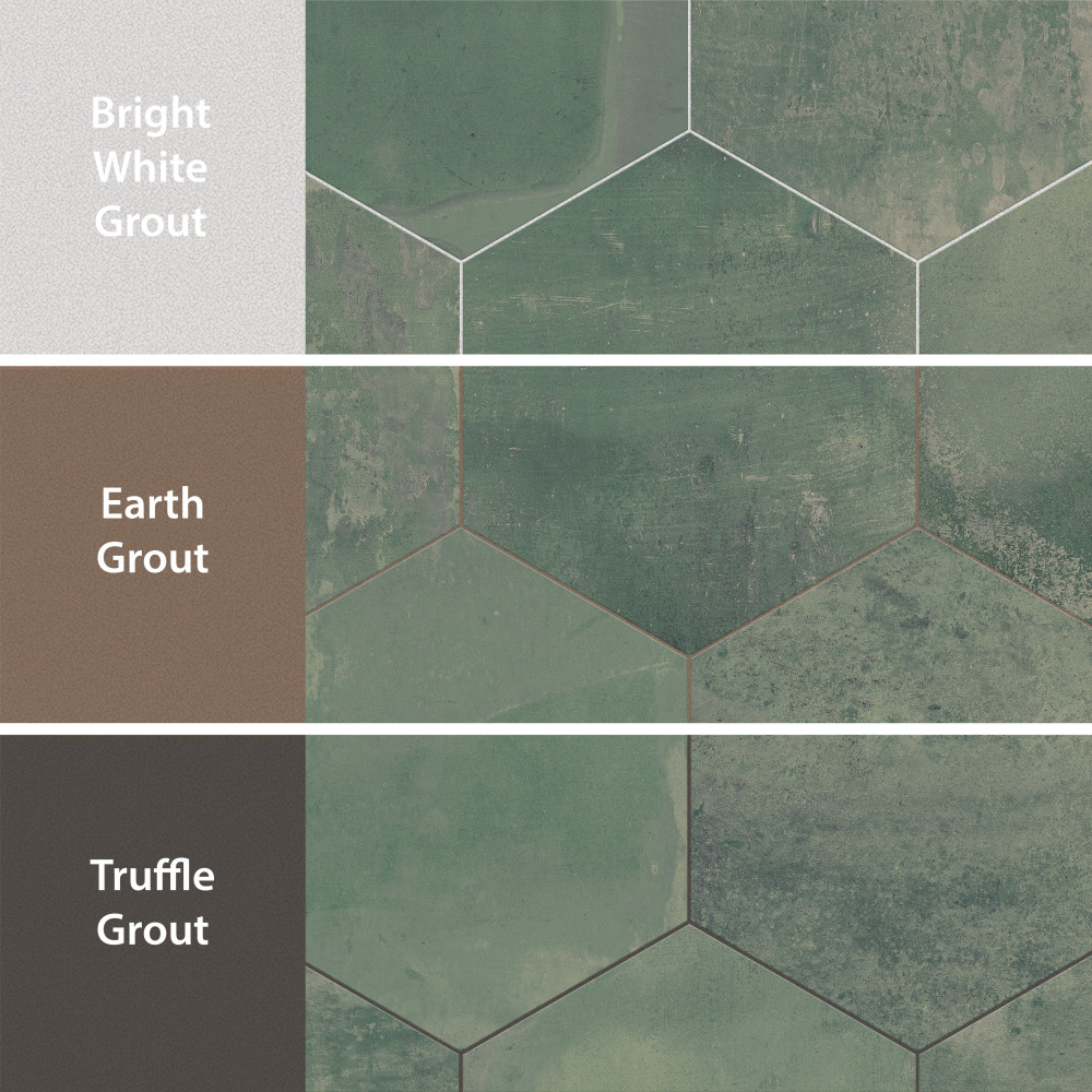 Argillos Hex Aquamarine 20-1/2 in. x 23-5/8 in. Porcelain Floor and Wall Tile