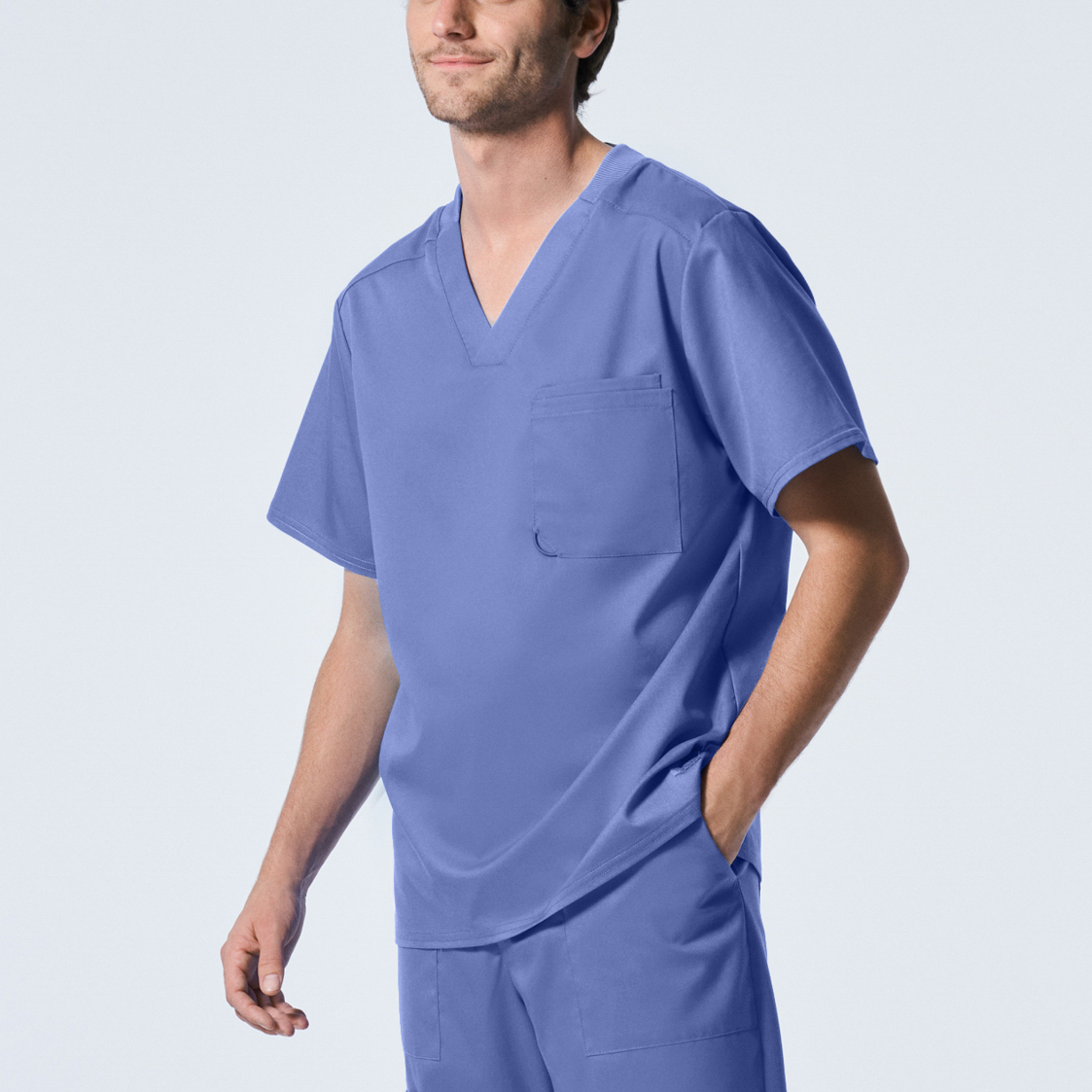Landau ProFlex Men&#8216;s 2-Pocket V-Neck Scrub Top-Landau