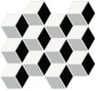 Baseline Bianco/Black/Gray 2×3 Geo Mosaic Matte