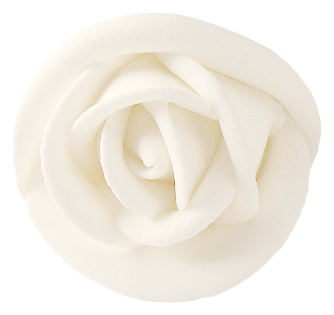 White Large Royal Icing Classic Roses 