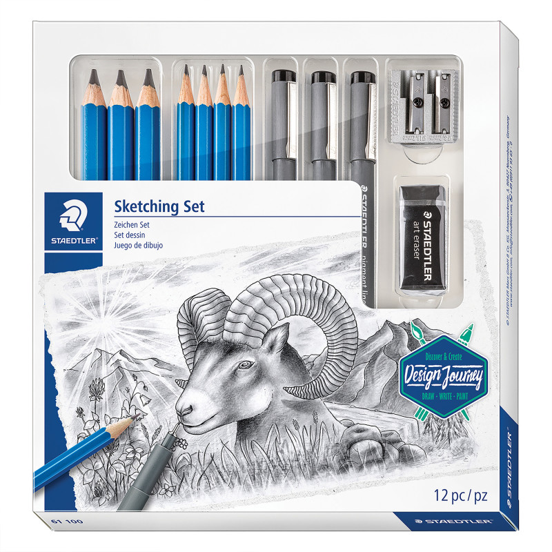 Mars® Lumograph® Sketching Set, 12 pieces
