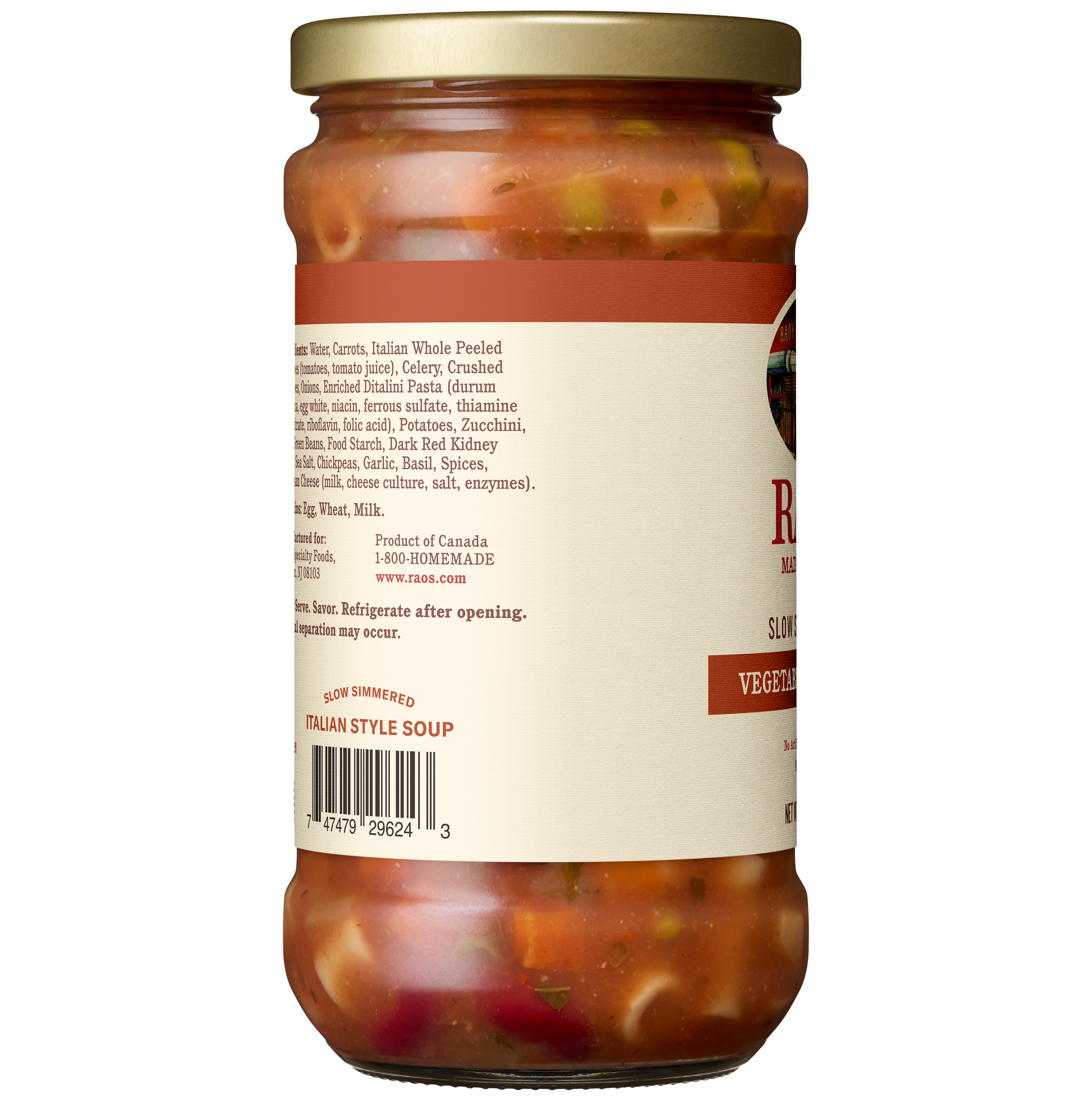 Vegetable Minestrone Soup, 15.25 oz - Left Image
