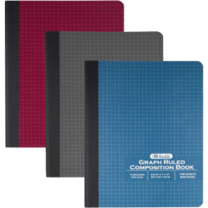 Quad-Ruled Composition Books, 100 Count, 3-Pack