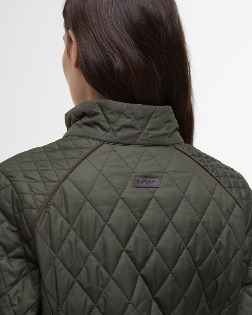 Crawford Cavalry Quilted Jacket Olive/Ancient Tartan