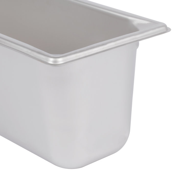 Half-long-size 6-inch-deep Super Pan 3® stainless steel steam table pan