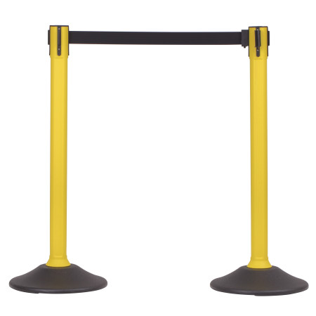 Sentry Stanchion - Yellow with Black Belt 1