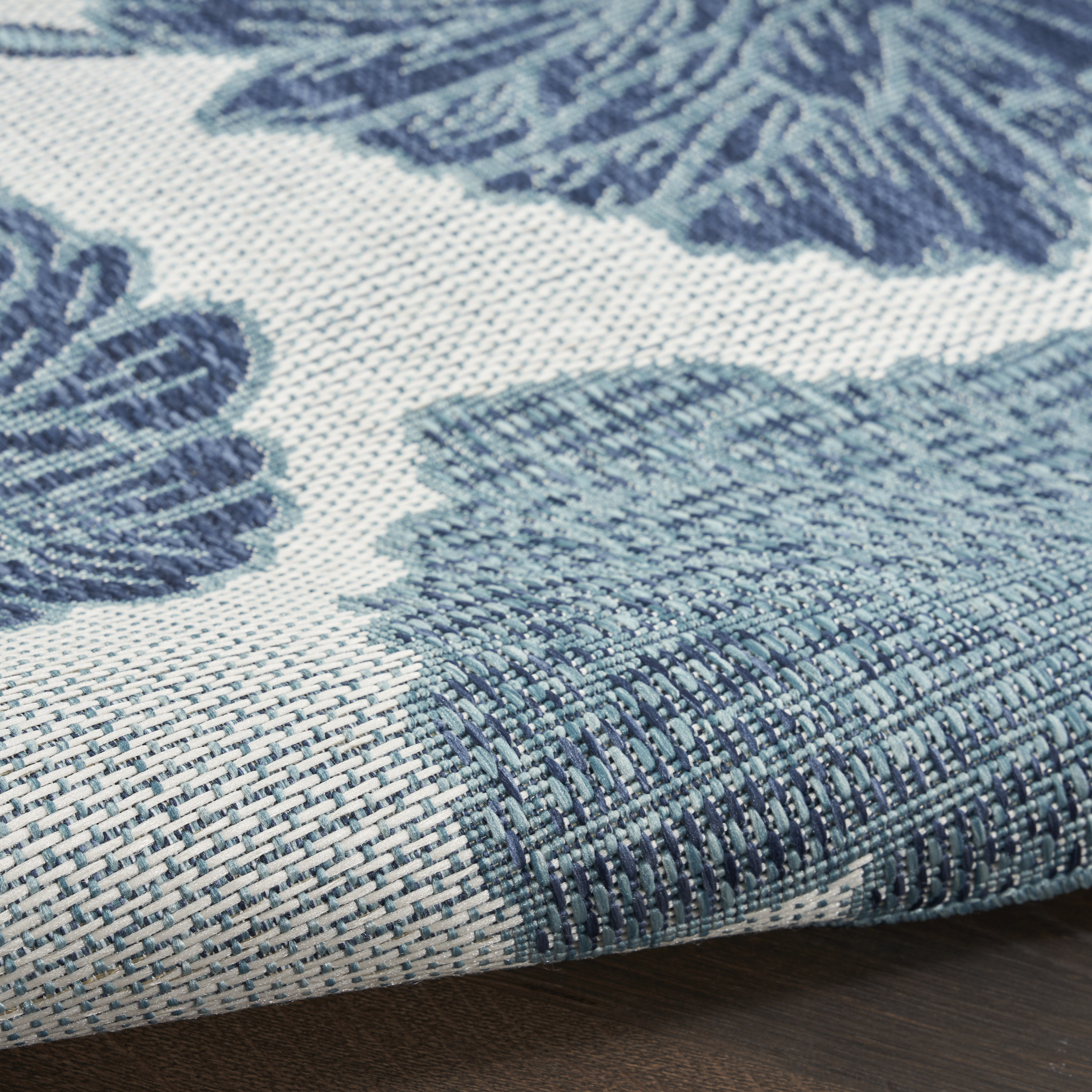 Nourison Garden Oasis 8' x 10' Blue Tropical Rug