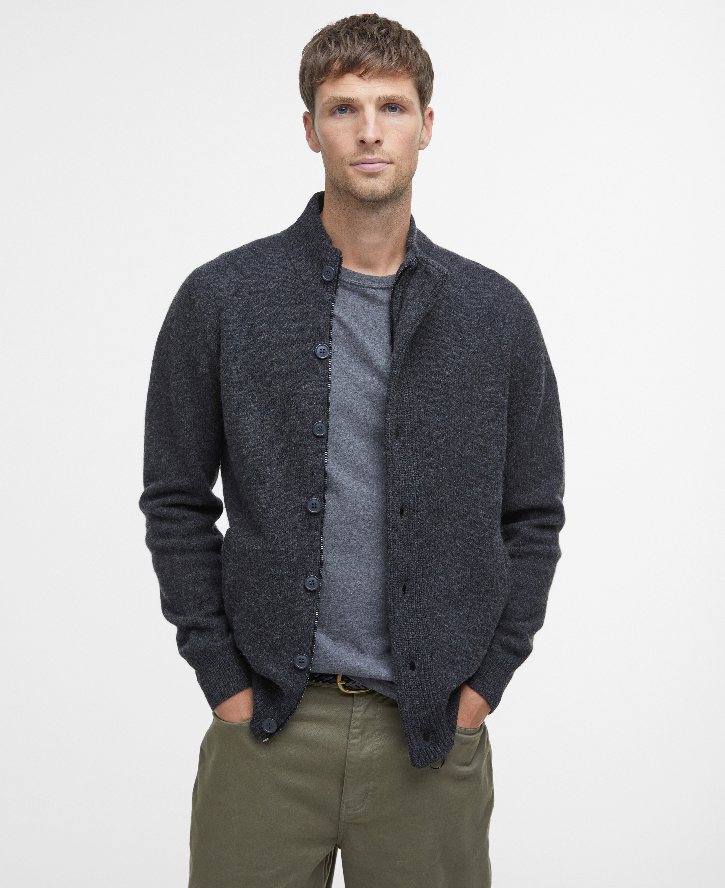 Essential Elbow-Patch Cardigan image number 0