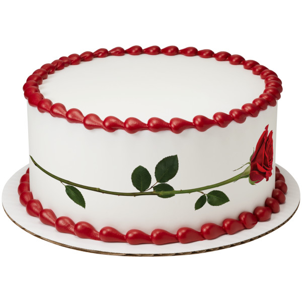 Stemmed Rose PhotoCake® Edible Image® Strips
