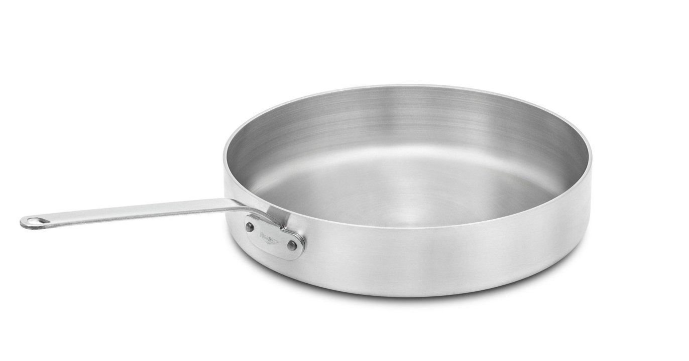 5-quart Wear-Ever® aluminum sauté pan with natural finish and plated handle