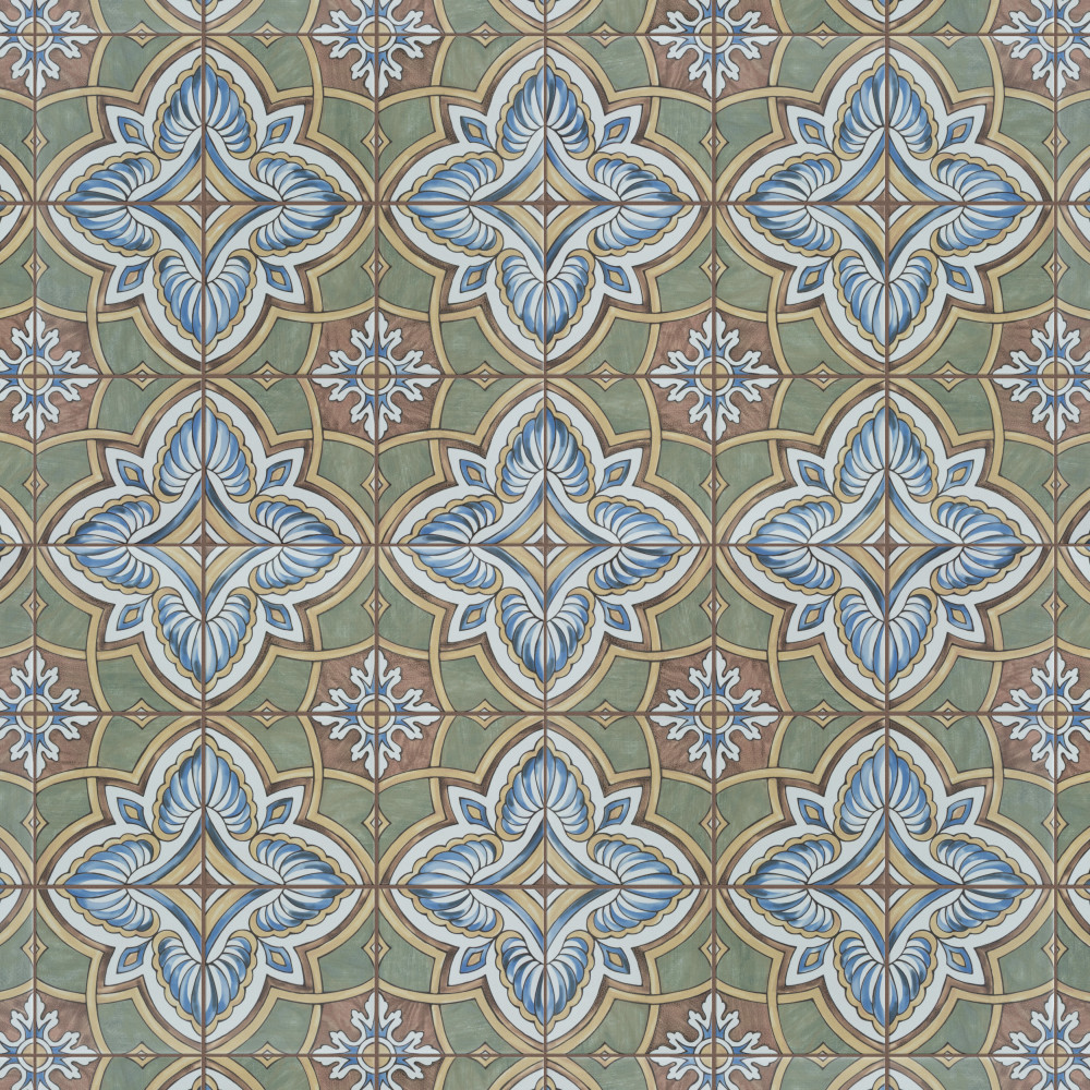 Harmonia Grove Green 13x13 Square Ceramic Floor and Wall Digital Pattern