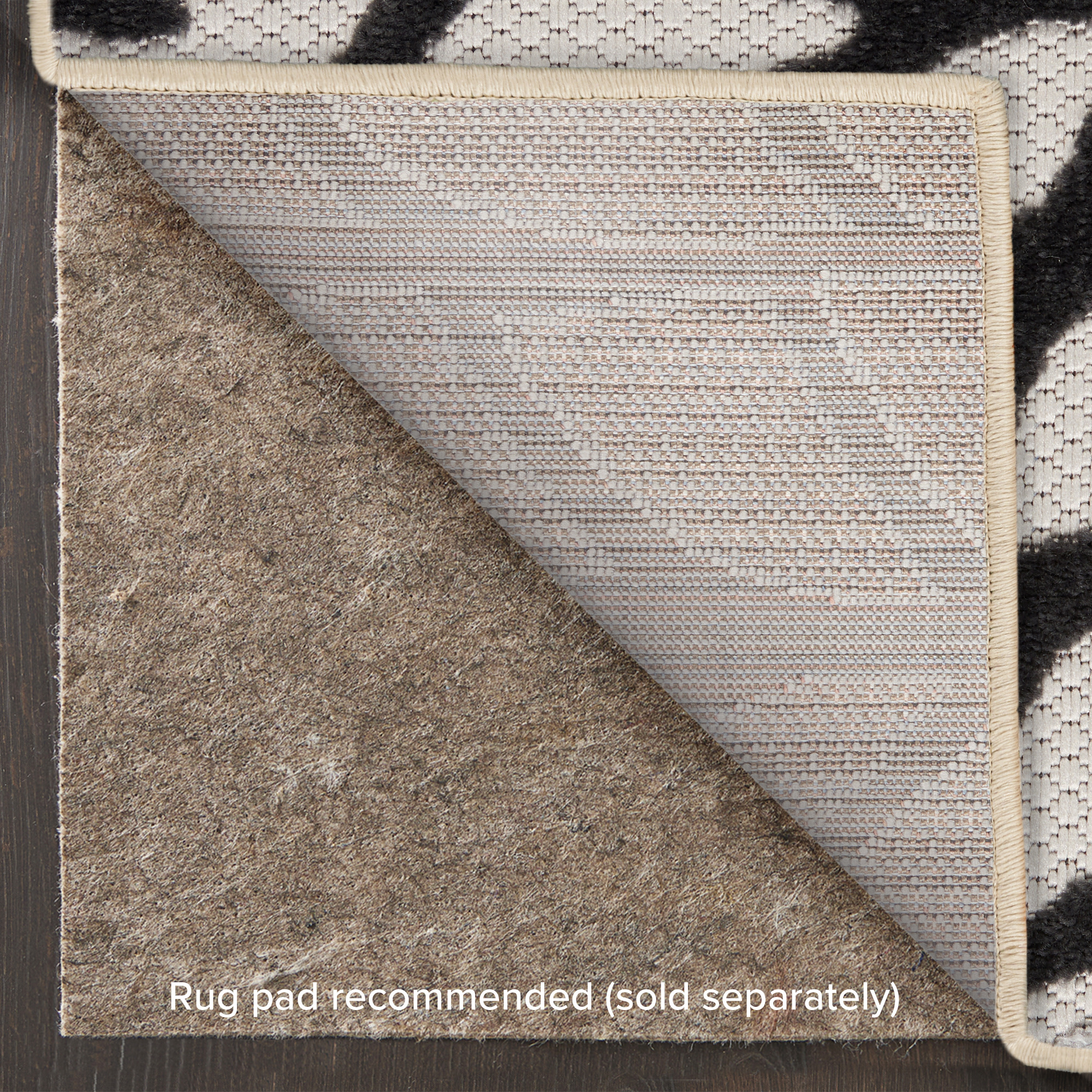 Nourison Aloha 6' x 9' Black White Tropical Rug