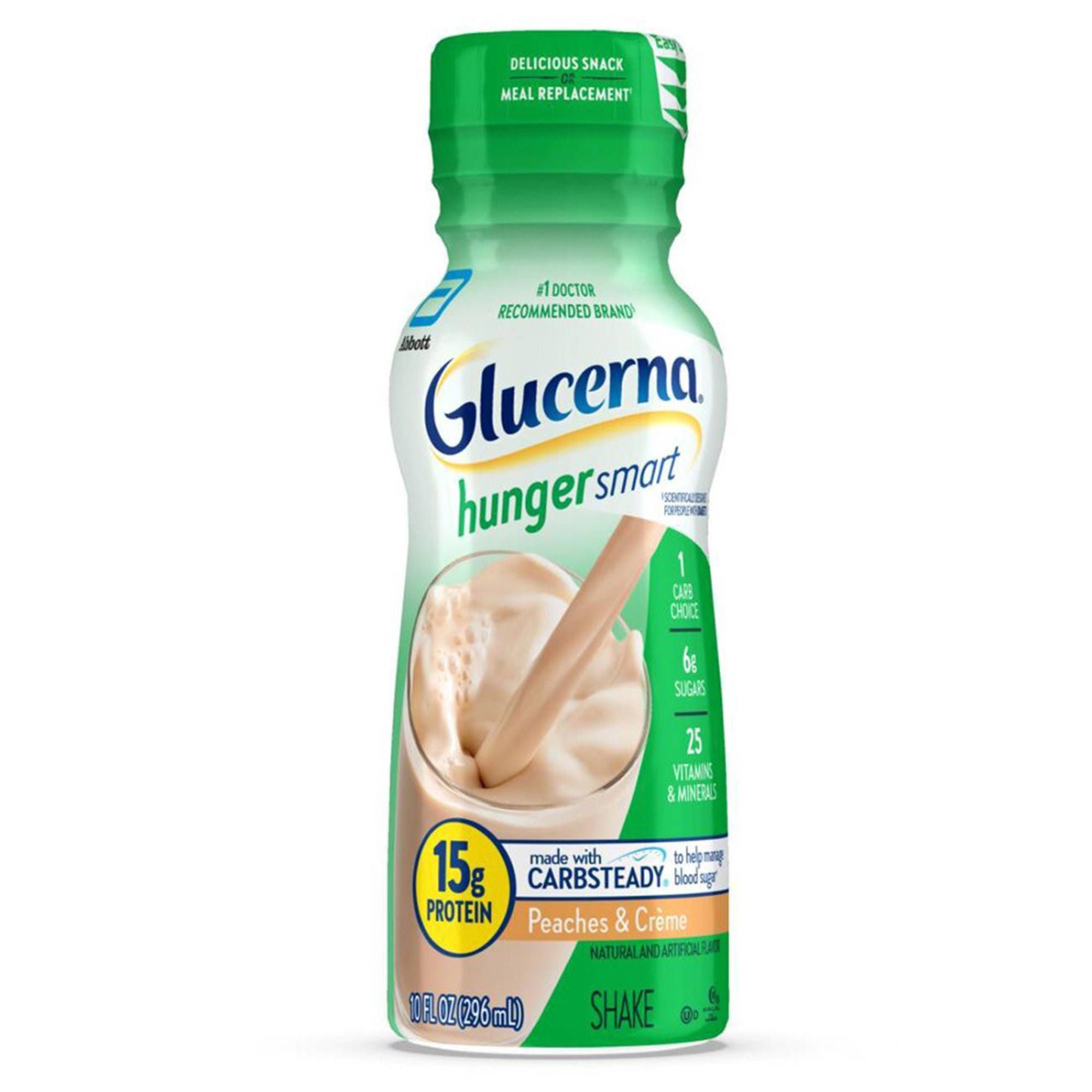 Abbott Nutrition GLUCERNA, SHAKE HUNGER SMART PEACHES & CREAM 10OZ (24/CS)