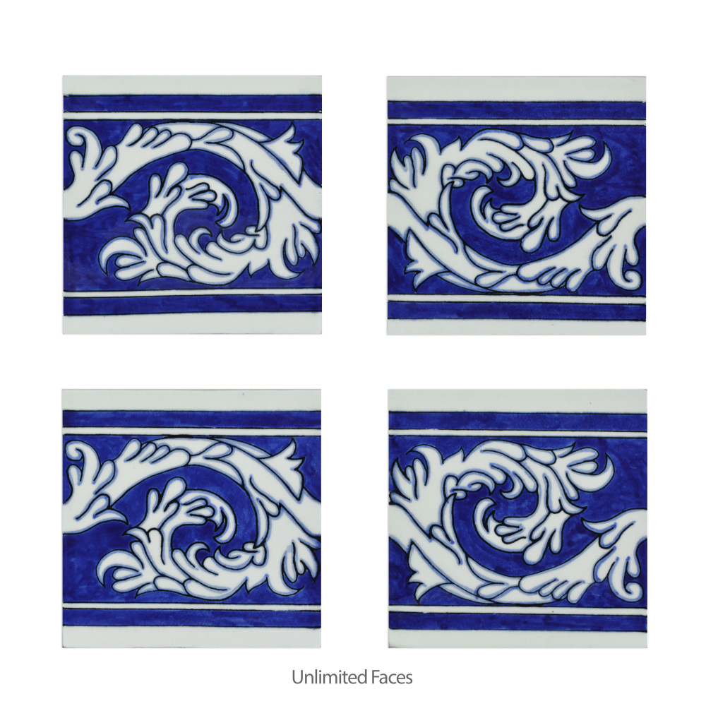 Provincial Deco Marina 6 in. x 6 in. Porcelain Wall Tile