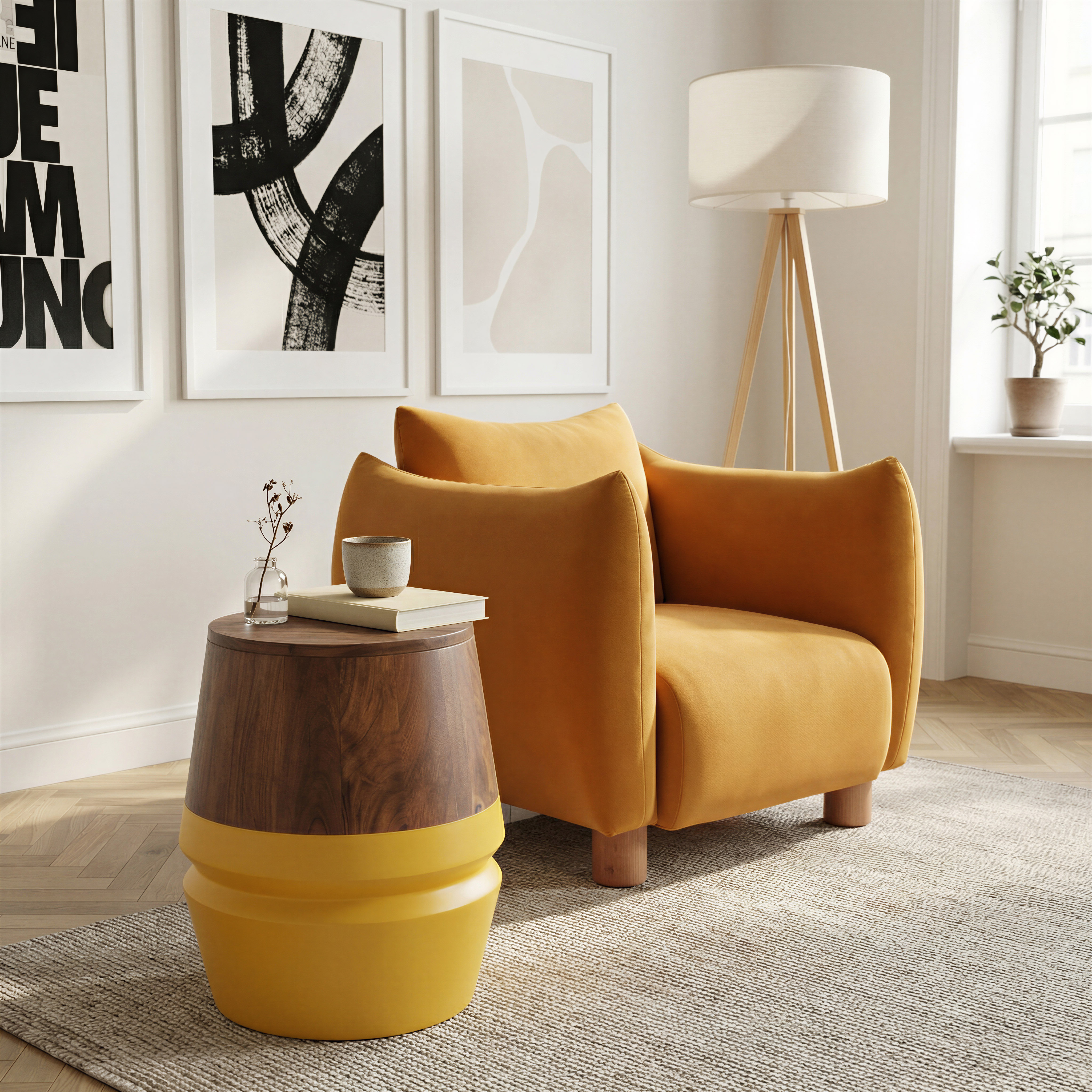 Meia Accent Chair Mustard product image