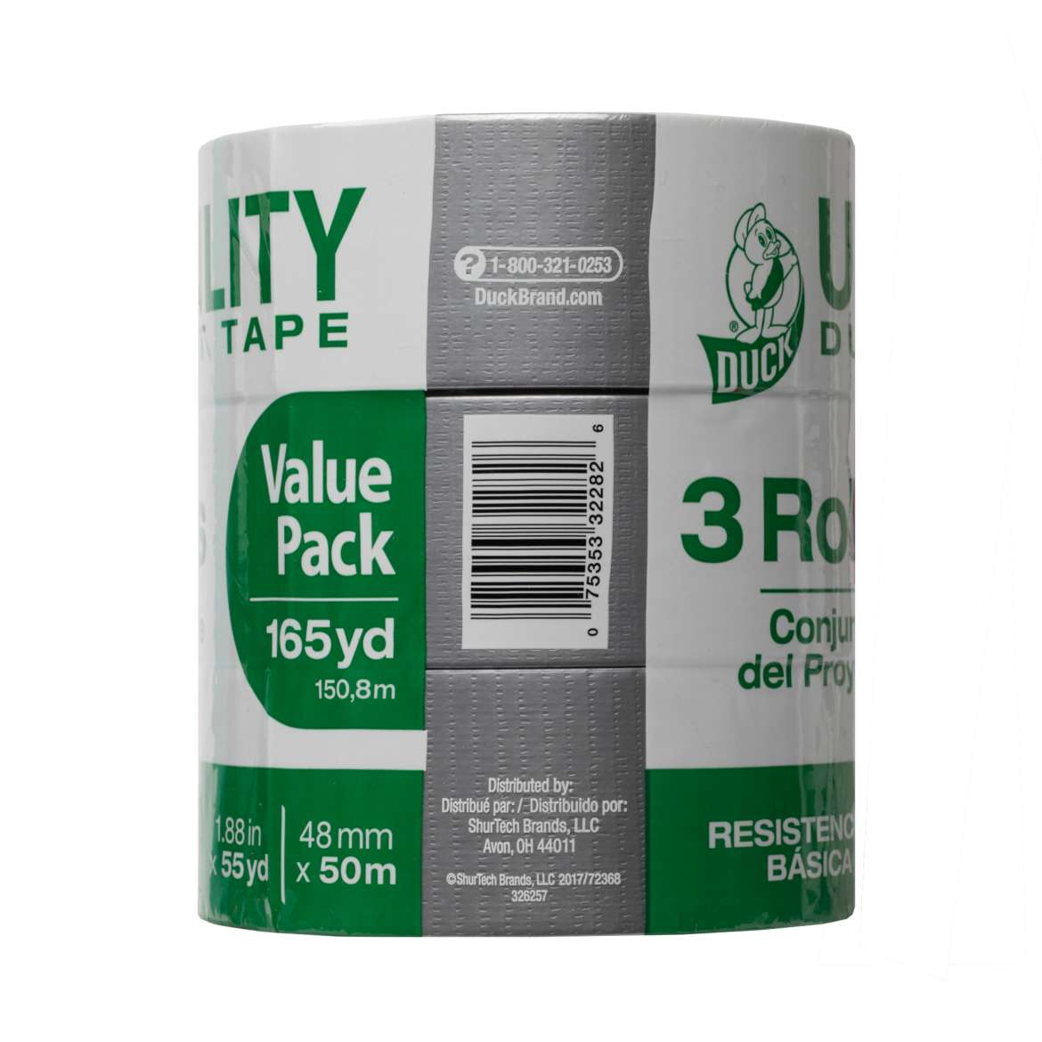 Utility Duct Tape Silver 1.88 in.x 55 yd., 3 pk | Duck Brand