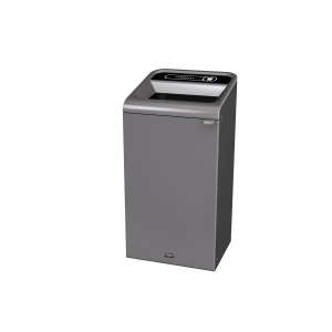 Rubbermaid Commercial, Configure™, 23gal, Metal, Gray, Rectangle, Receptacle