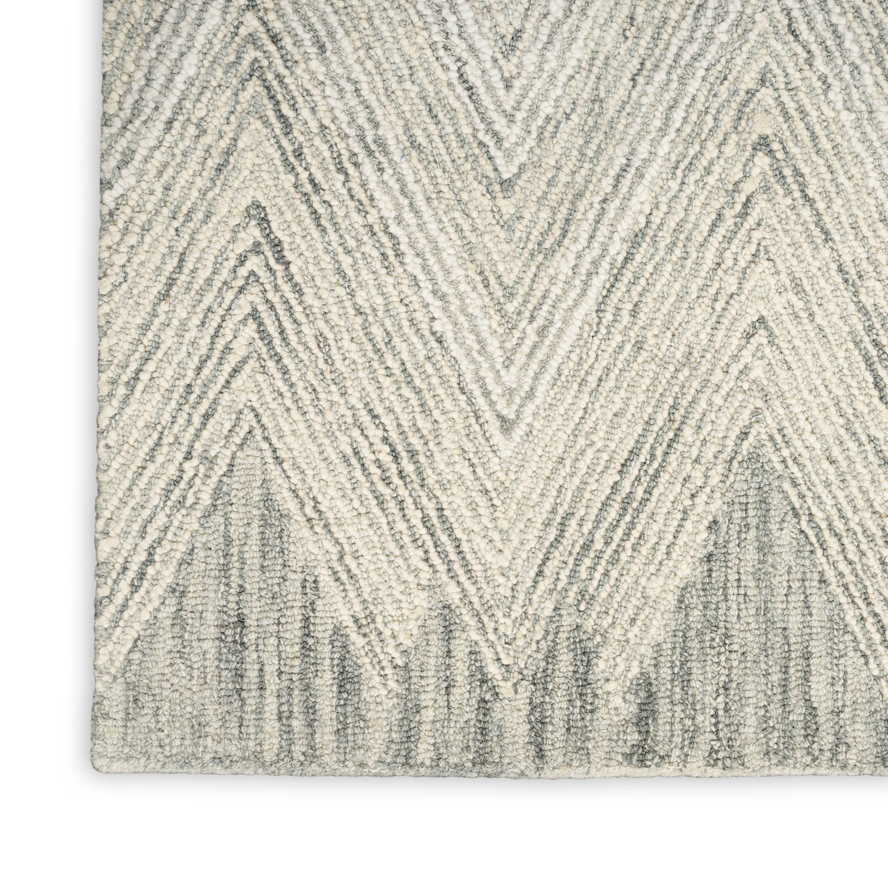 Nourison Interlock 3'9" x 5'9" Teal Modern Indoor Rug