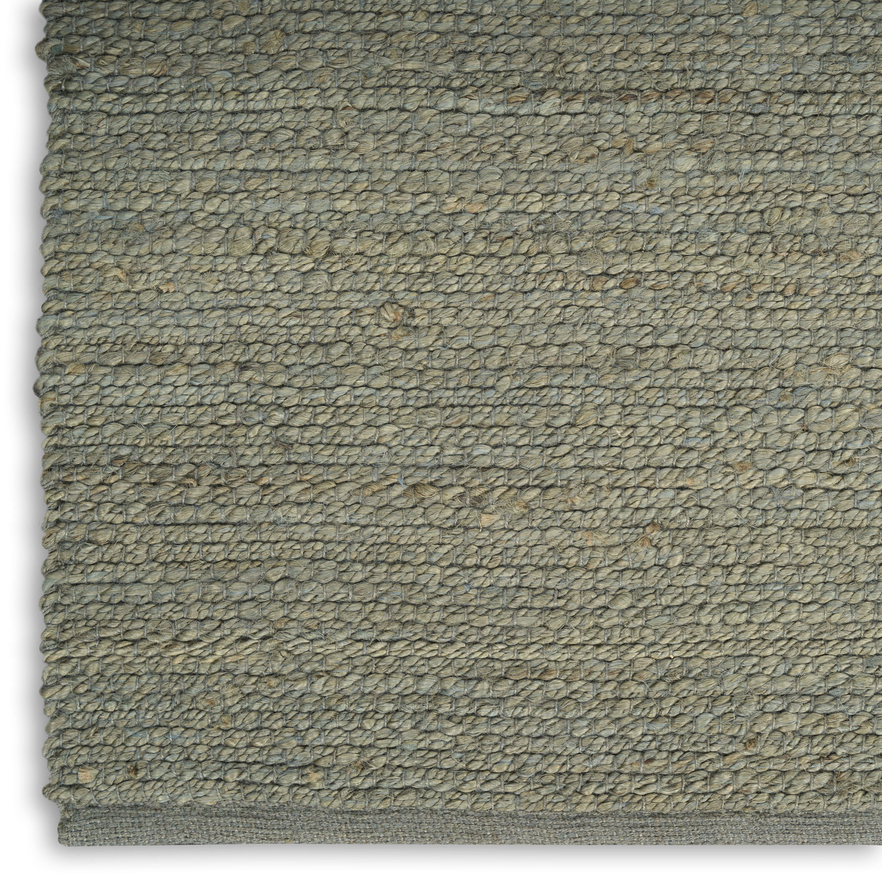 Nourison Natural Jute 2' x 6' Sage Farmhouse Indoor Rug