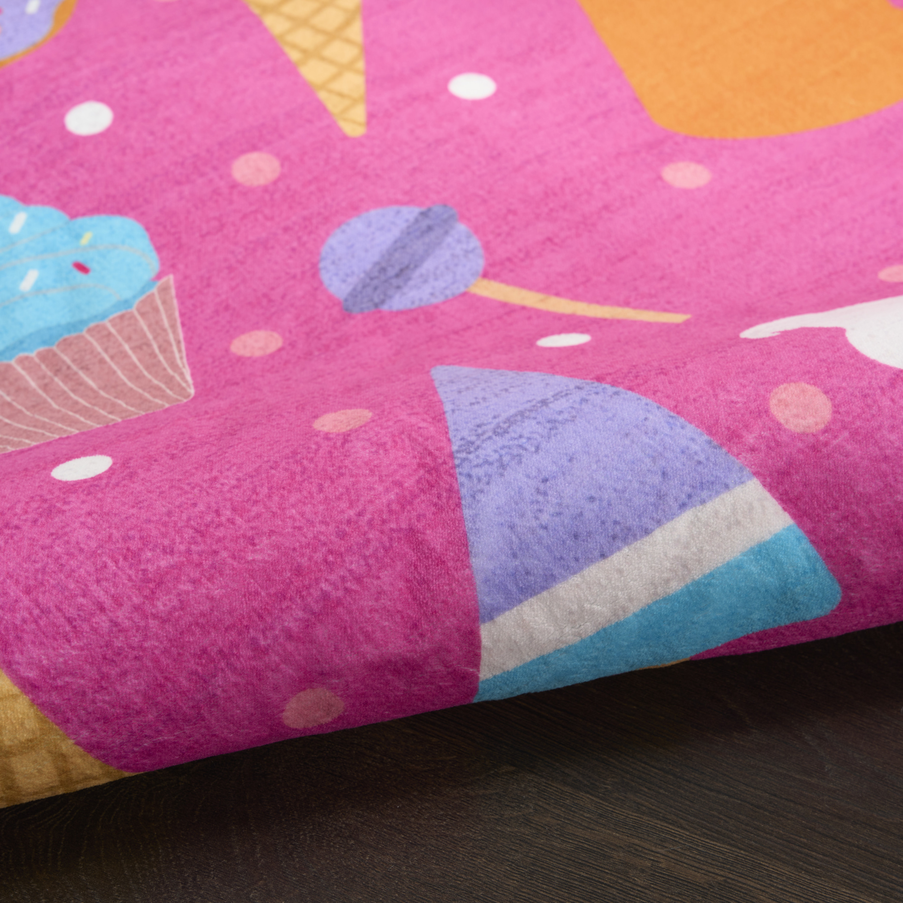 Nourison Imagination 3'5" x 5' Pink Multicolor Kids Indoor Rug
