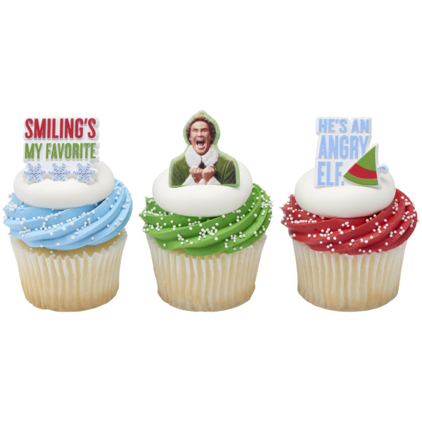 Elf 'Smiling's My Favorite' Cupcake Rings