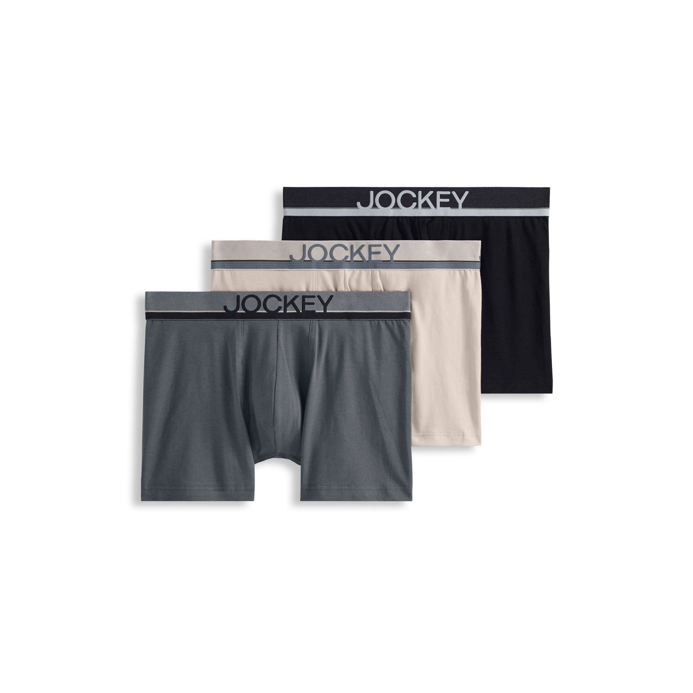 Jockey Men’s True Style 4″ Trunk – 3 Pack