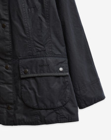 Barbour Re-Loved Beadnell Waxed Jacket - Size 14 Navy