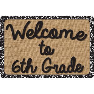 The Original Fun Mat&trade;, Welcome Mat, 15.5x23.5 in, Welcome to 6th Grade