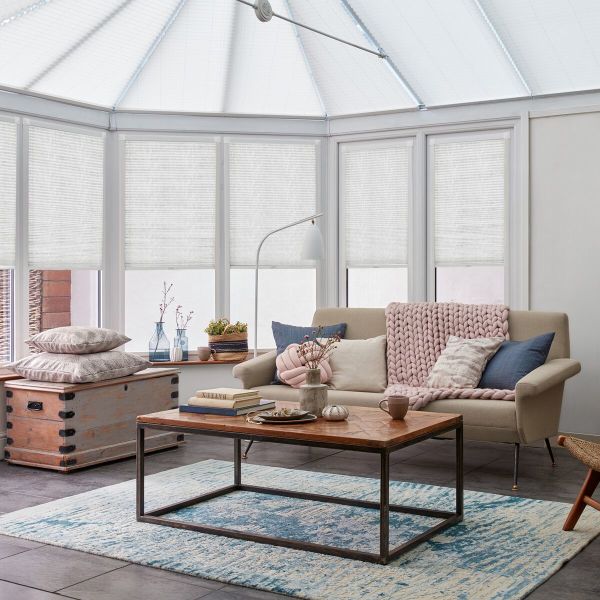 Iona White Pleated blind